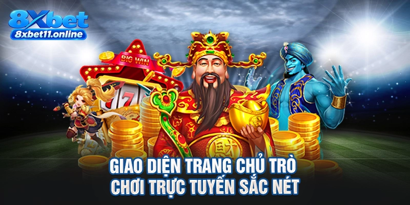 Giao diện trang chủ trò chơi trực tuyến sắc nét